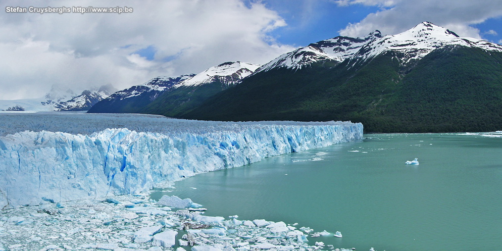 Perito Moreno The Perito Moreno Glacier is a world-famous glacier located in the Los Glaciares National Park in Argentina. It is one of the most important tourist attractions in the Argentine Patagonia. The Perito Moreno is around 5 km wide, has an average height of 60 meters, and advances at a speed of 1 to 2 meter per day. Stefan Cruysberghs